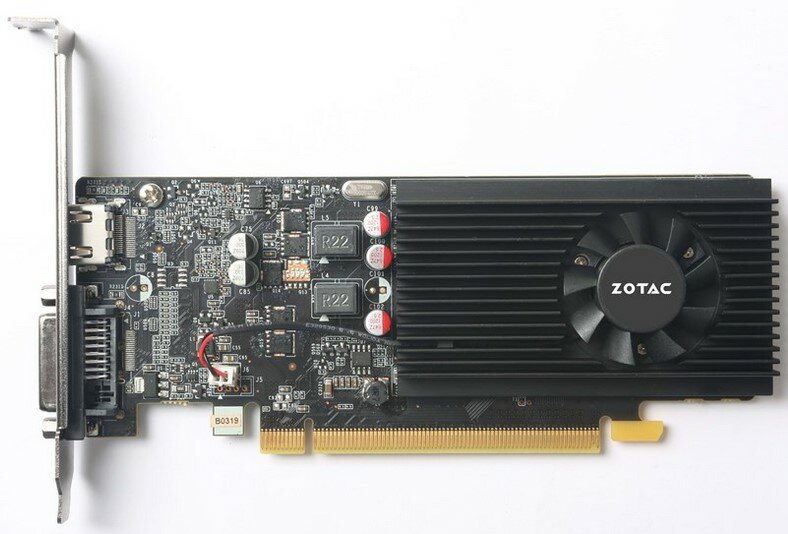 Karta graficzna ZOTAC GeForce GT 1030 2GB - wentylator długa żywotność ciche działanie