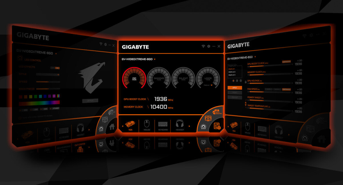 Karta graficzna GIGABYTE GeForce GT 1030 2GB Aorus Graphic Engine oprogramowanie podkręcenie wydajność
