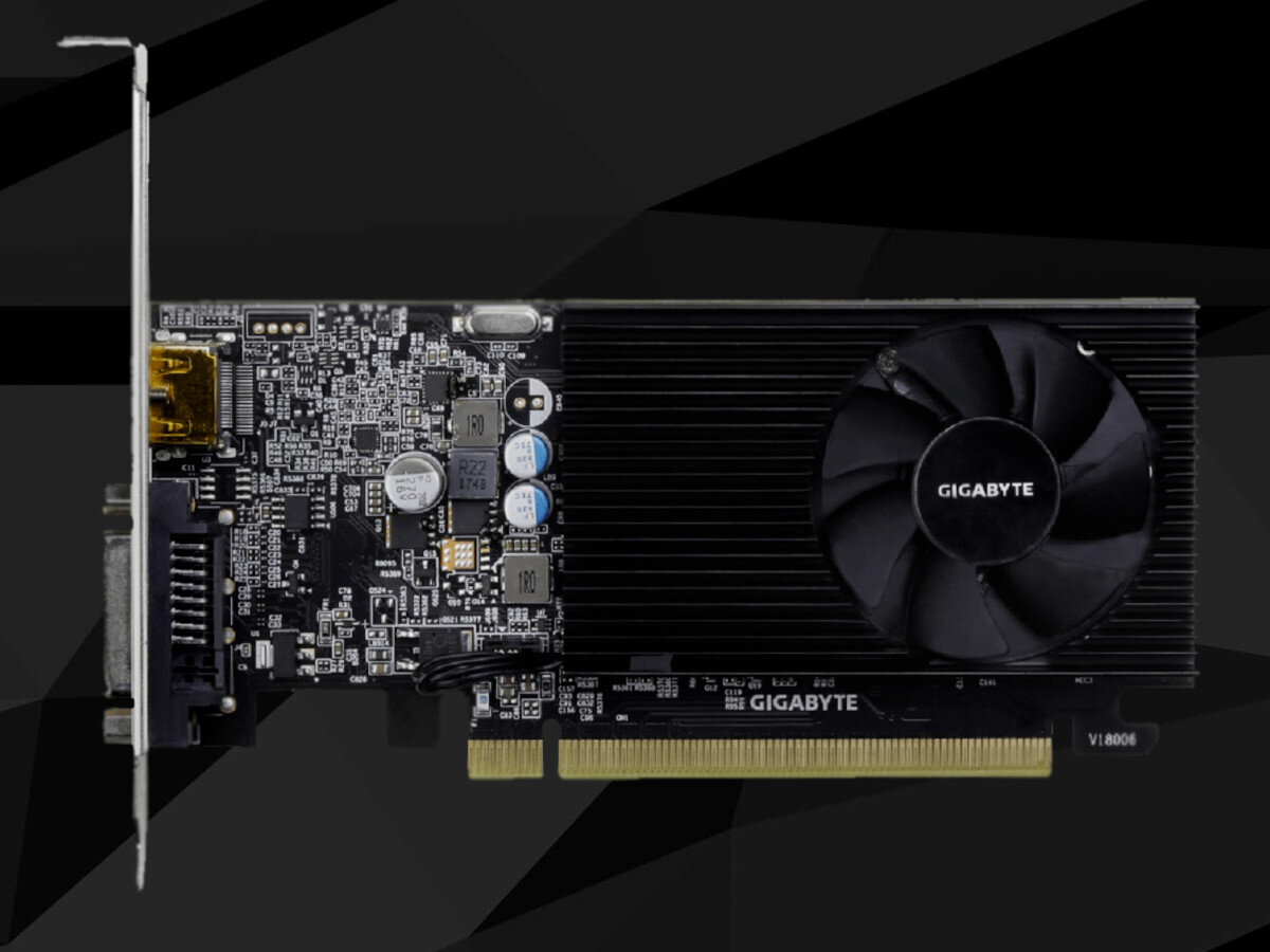 Karta graficzna GIGABYTE GeForce GT 1030 2GB chłodzenie wentylator wymiary czujiki temperatura