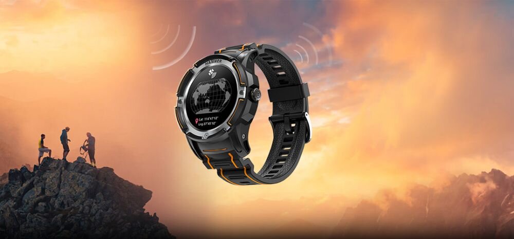 Smartwatch HAMMER Watch Plus  ekran bateria czujniki zdrowie sport pasek ładowanie pojemność rozdzielczość łączność sterowanie krew puls rozmowy smartfon aplikacja 