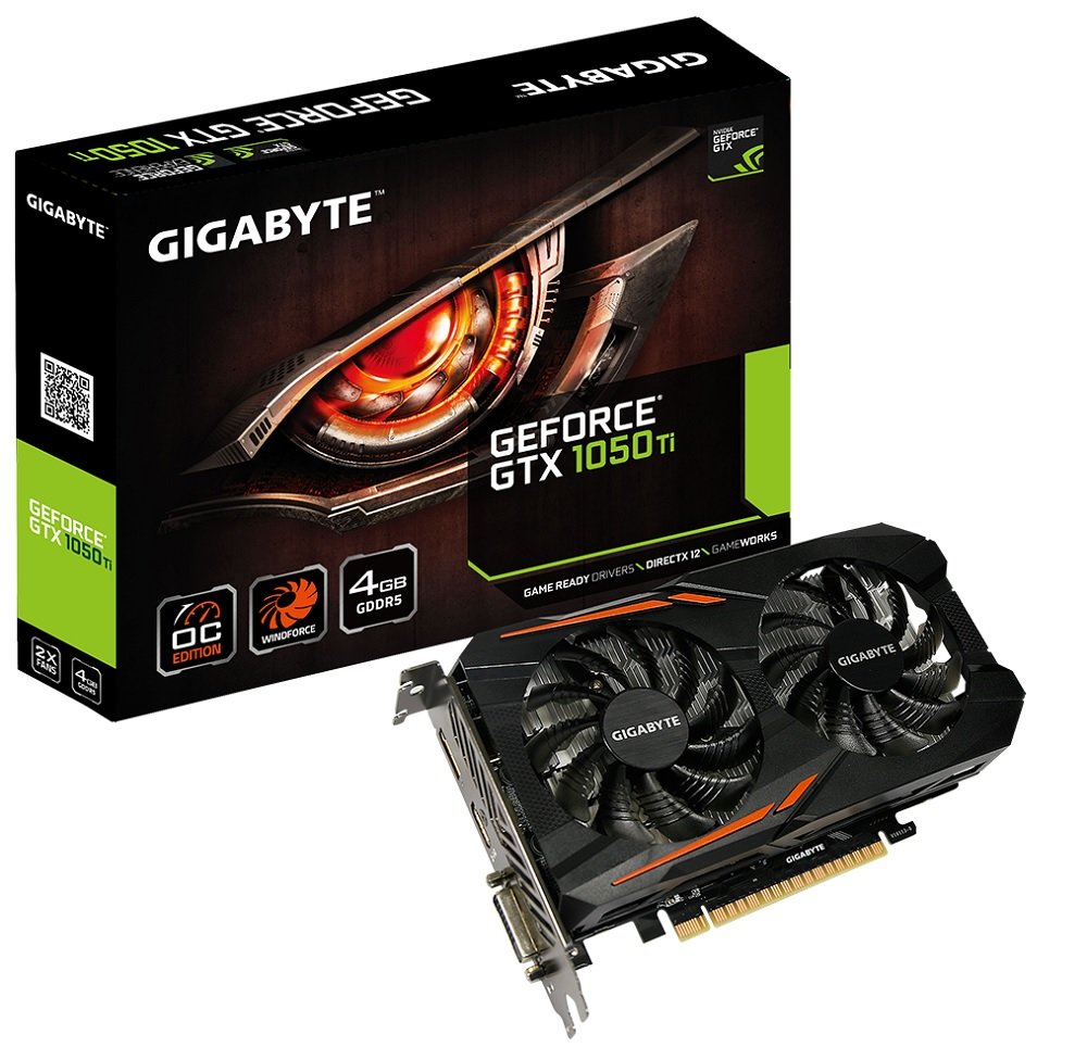 KARTA GRAFICZNA GIGABYTE GEFORCE GTX 1050 TI OC 4 GB GDDR5 nowoczesne technologie NVIDIA Pascal płynna grafika