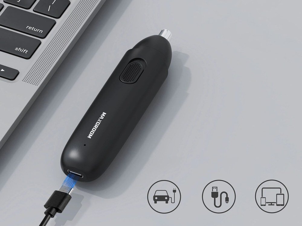 Trymer MAXGROOM GT2220A zdjęcie lifestyle Wygodne ładowanie Port USB-C do 60 minut bezprzewodowej pracy