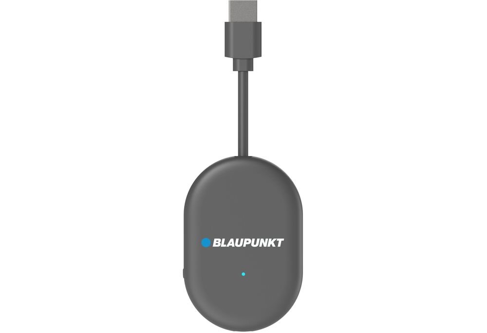 Odtwarzacz multimedialny BLAUPUNKT Google TV Stick A-Stream Box 2 z Wi-Fi 5, Bluetooth 5.0, Google Cast i Asystentem Google, urządzenie na białym tle