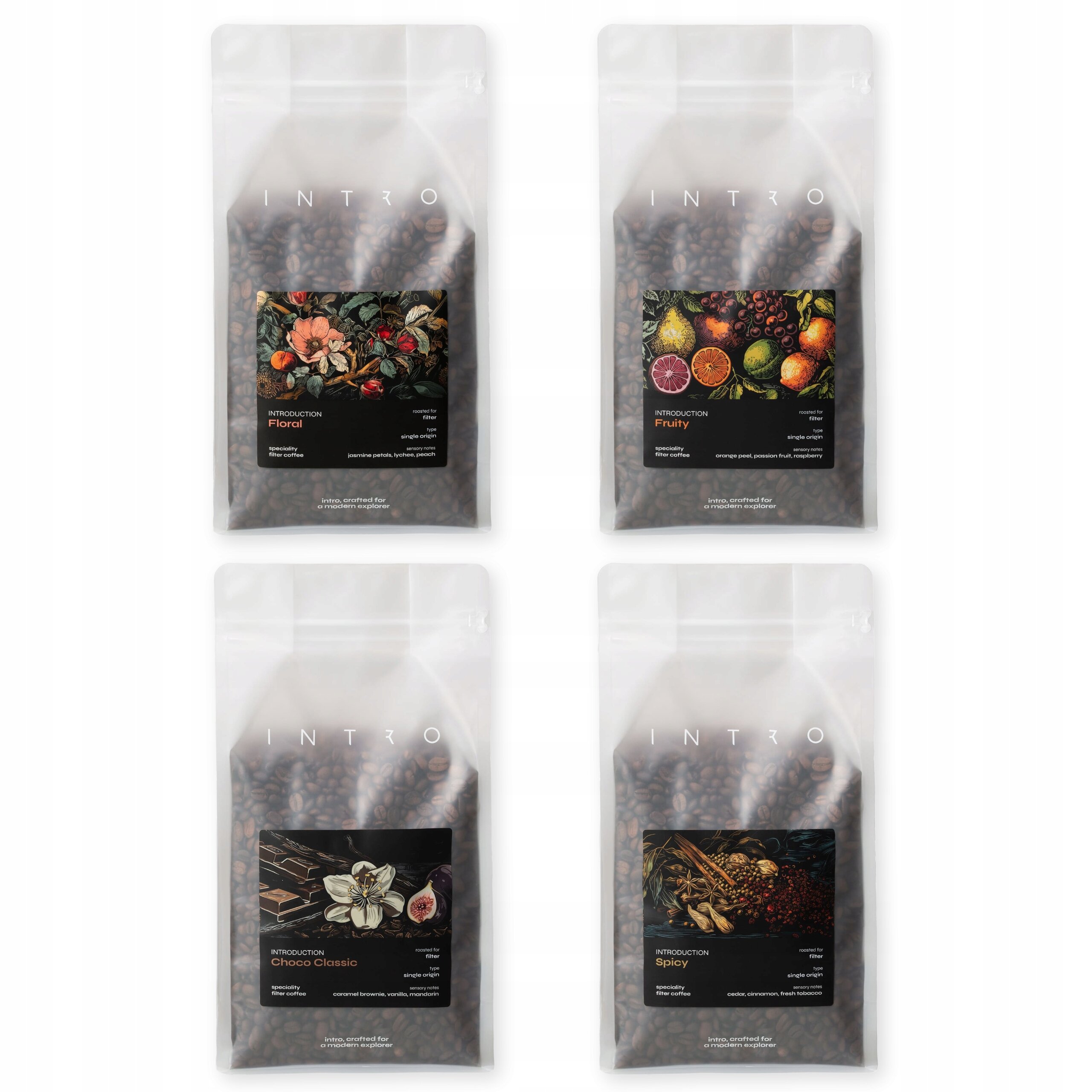 Zestaw Prezentowy Kawa Ziarnista 4x1kg Kawa Specialty Zestaw Kaw na Prezent