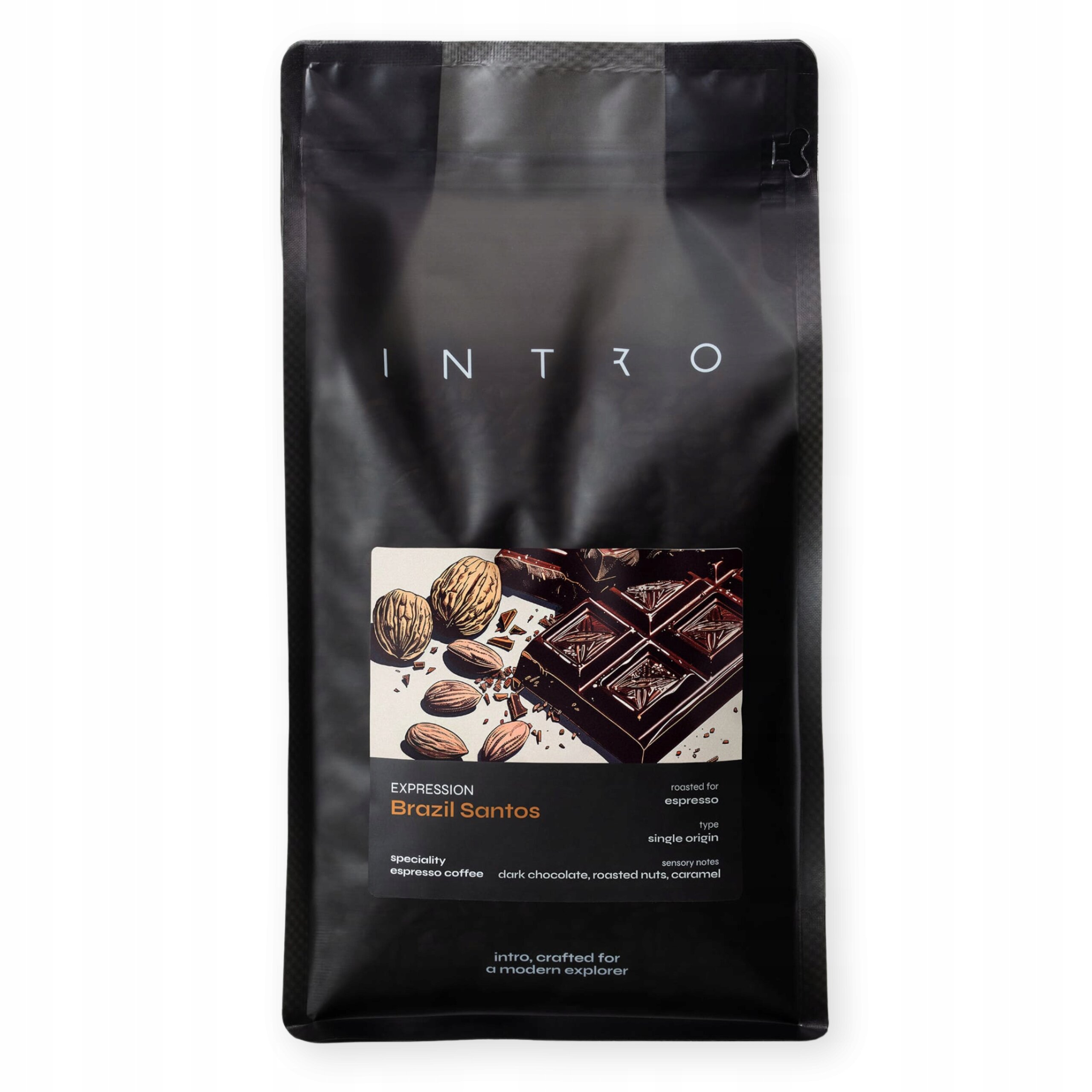 Kawa ziarnista 1kg - BRAZYLIA SANTOS - kawa rzemieślnicza, arabica | INTRO