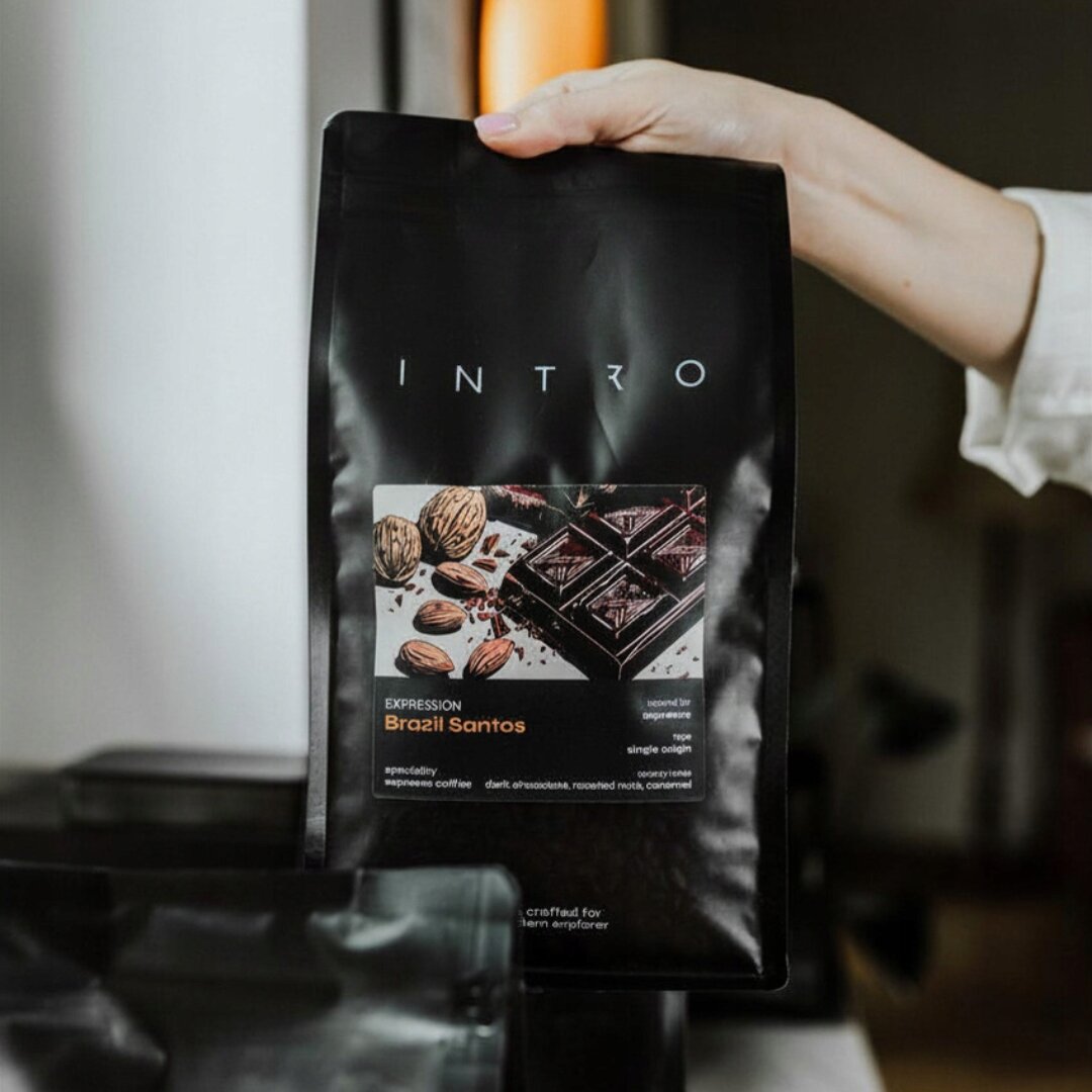 Kawa ziarnista 1kg - BRAZYLIA SANTOS - kawa rzemieślnicza, arabica | INTRO