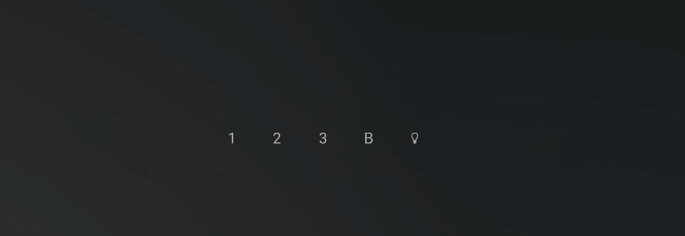 Na ciemnym tle widoczne są białe symbole: liczby 1, 2, 3, litera B oraz ikona żarówki.