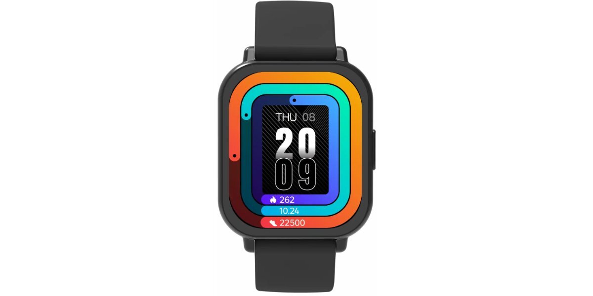 Smartwatch DENVER SWC-176B Czarny na białym tle.