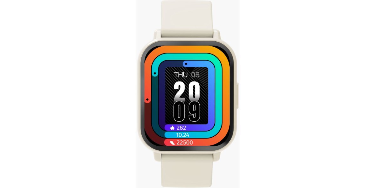 Smartwatch DENVER SWC-176BE Beżowy na białym tle.