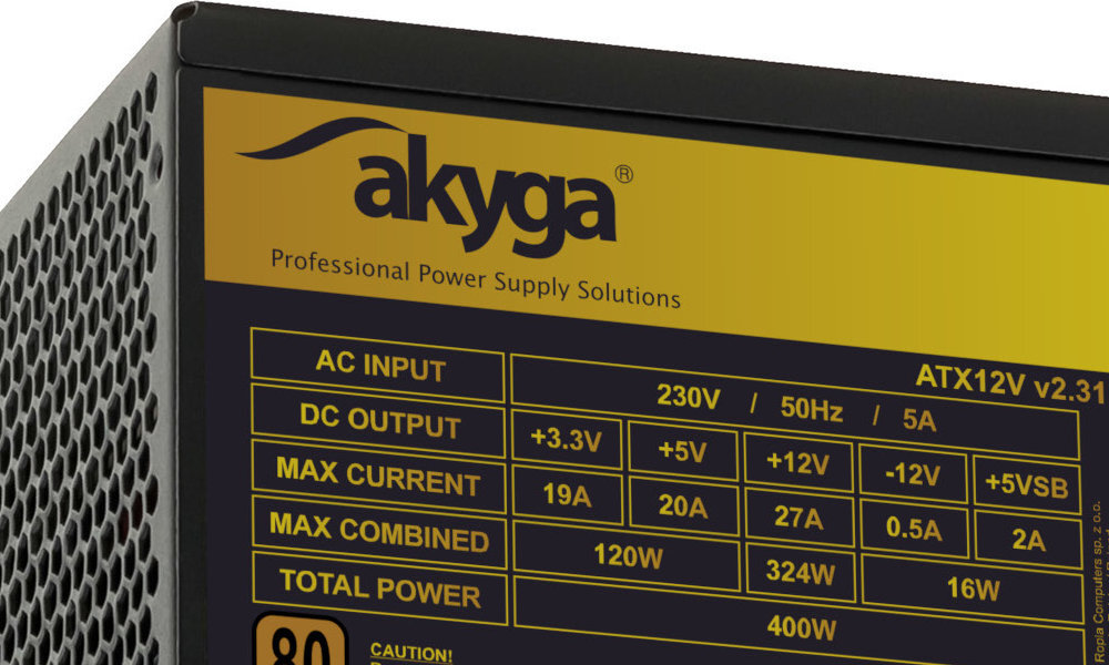 AKYGA AK-U4-400 400W 80 Plus Bronze tabela