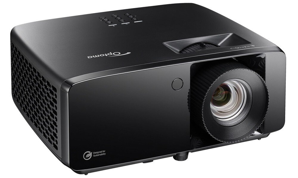 Projektor laserowy OPTOMA UHZ67 Smart Control Android iOS HDMI 2.0 eARC, projektor na białym tle