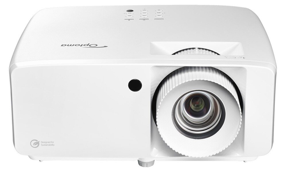 Projektor laserowy OPTOMA UHZ67-W głośnik 15 W dźwięk do filmów i gier, projektor na białym tle
