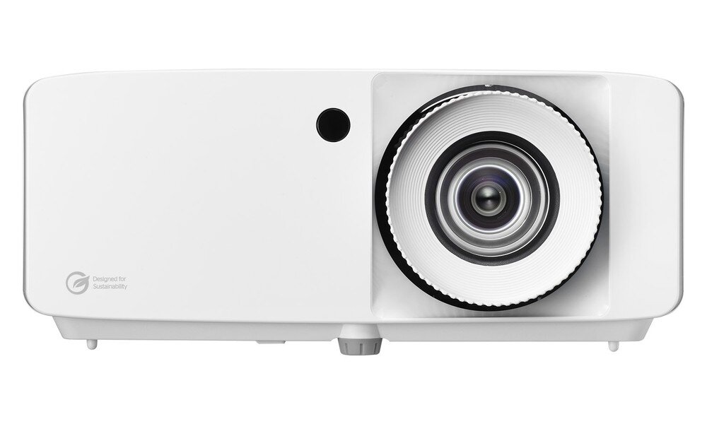 Projektor laserowy OPTOMA UHZ67-W zoom 1,6x projekcja 360 stopni 3D 24p, projektor na białym tle