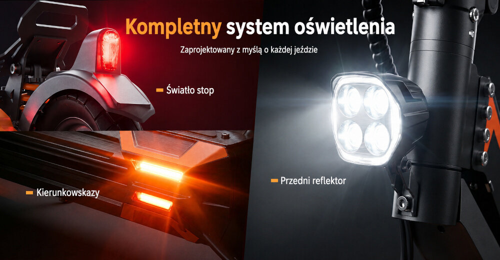 Hulajnoga elektryczna ISINWHEEL GT1 Dual 55km 2x800W Amortyzacja 10