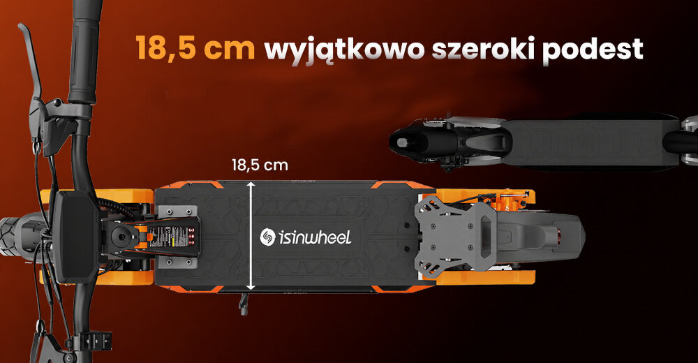 Hulajnoga elektryczna ISINWHEEL GT1 Dual 55km 2x800W Amortyzacja 10