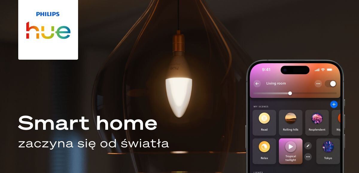 Inteligentna żarówka LED PHILIPS HUE Ambiance 929004295601 3.7W E14 Bluetooth, ZigBee, Smartfon z aplikacją i podświetlona żarówka.