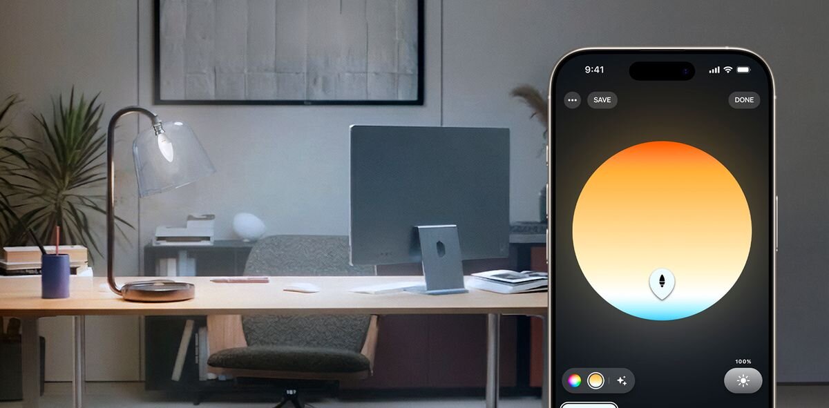 Inteligentna żarówka LED PHILIPS HUE Ambiance 929004295601 3.7W E14 Bluetooth, ZigBee, barwa, światła, ciepła, zimna, Wybór barwy światła w aplikacji na smartfona.