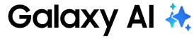 galaxyai logo Logo z napisem \'Galaxy AI\' oraz niebieskim symbolem przypominającym gwiazdę.