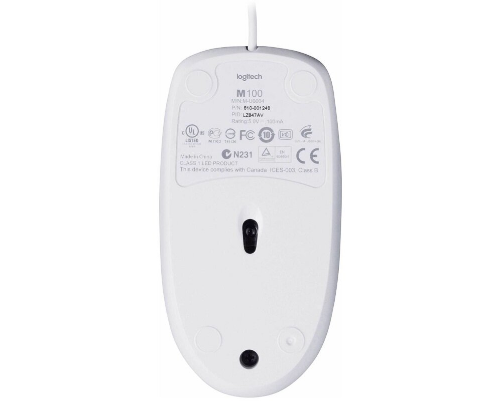 Mysz LOGITECH M100 - sensor optyczny uniwersalność precyzja działania