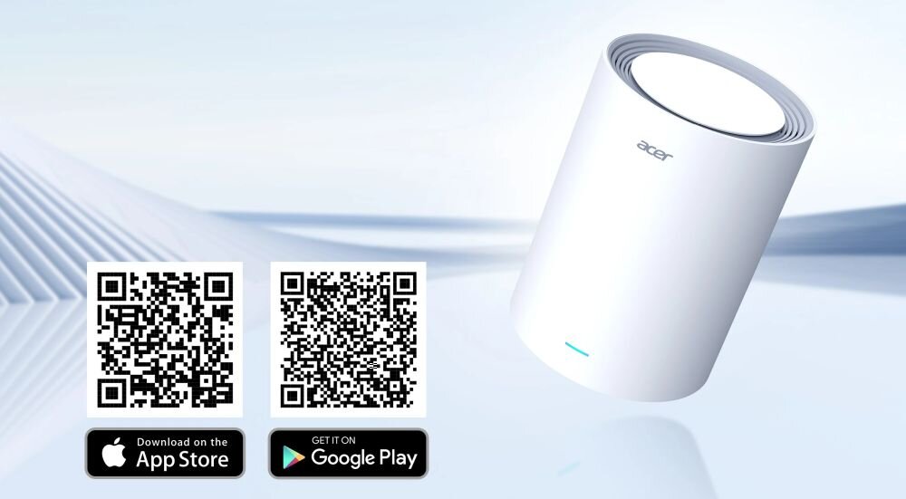 Router ACER Ovia T360 2.4 / 5 GHz (DualBand), Wi-Fi Mesh (2 szt.).