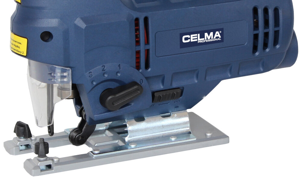 Wyrzynarka CELMA PROFESSIONAL DPPe 100AEO cięcie na maksymalną głębokość do 100 mm w drewnie do 10 mm w stali cięcie pod kątem 0 i 45 stopni