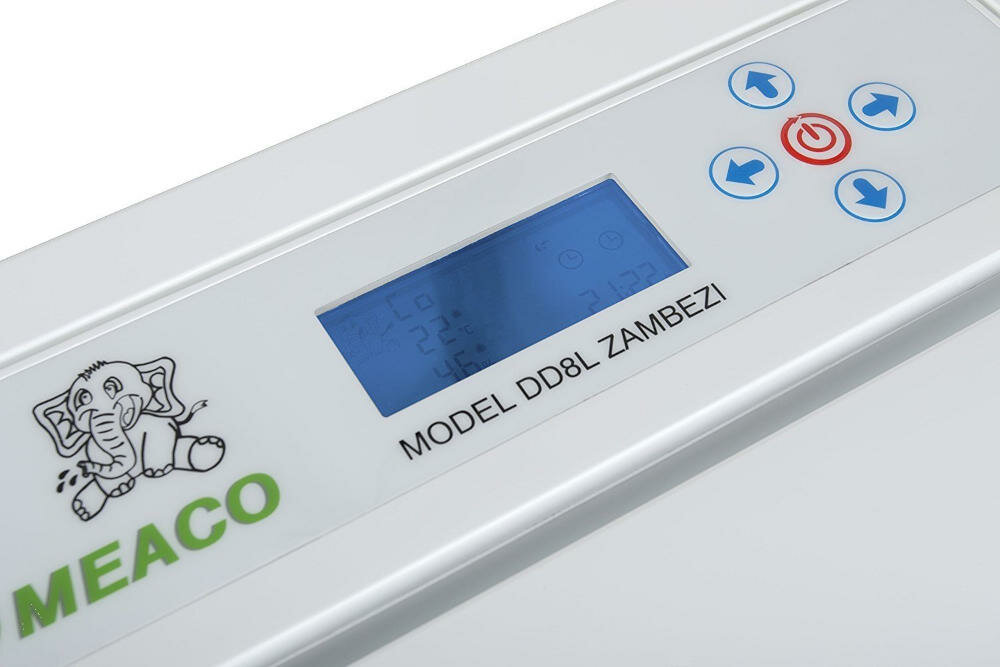 MEACO-DD-8L-Zambezi osuszacz sterowanie wyświetlacz elektroniczny sterowanie jasne zrozumiałe