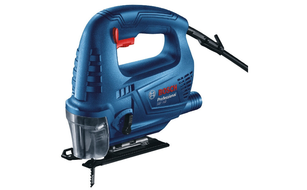 Wyrzynarka BOSCH GST 700 Professional kompaktowa konstrukcja niewielki ciężar doskonała poręczność do użytku domowego w warsztacie stolarskim silnik o mocy 500 W maksymalna prędkość skokowa 3200 skok/min