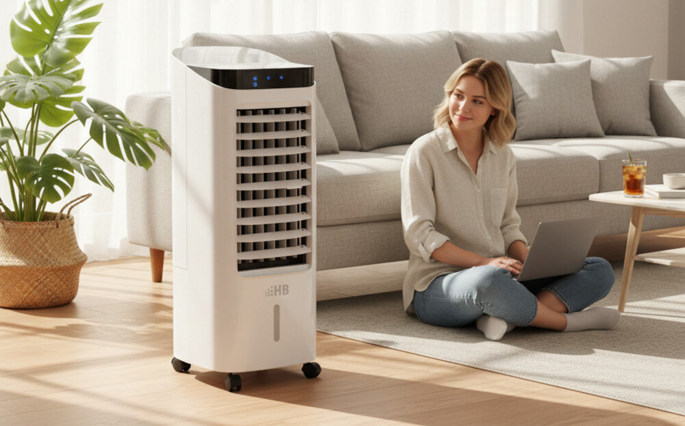 Klimator HB AC0078DWRC zdjęcie lifestyle 3 poziomy mocy