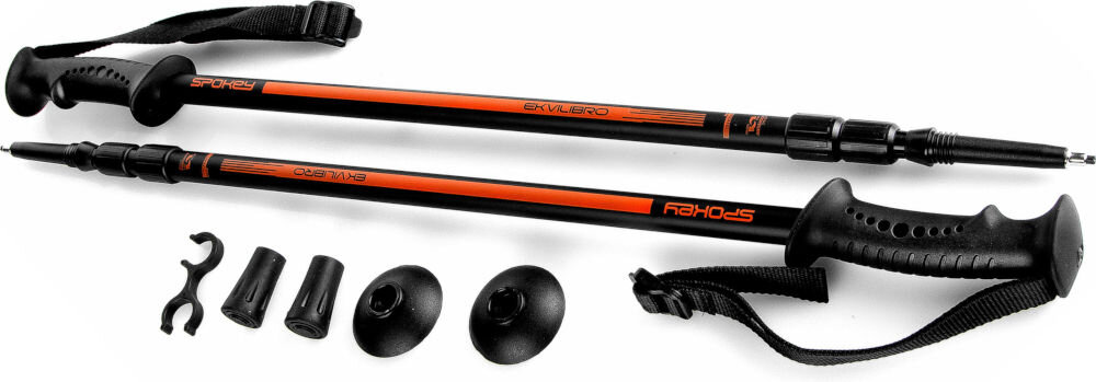 Kijki trekkingowe SPOKEY (105 - 135 cm) Ekvilibro elementy zestaw