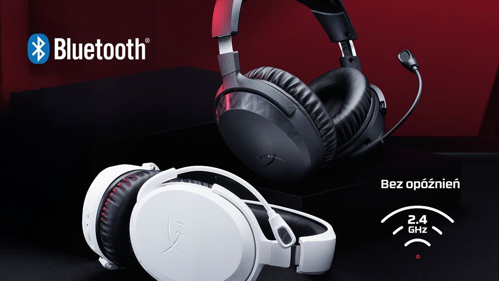 Słuchawki HYPERX Cloud Stinger 3 Wireless z łącznością 2,4 GHz do grania i Bluetooth do urządzeń mobilnych, dwie wersje kolorystyczne słuchawek