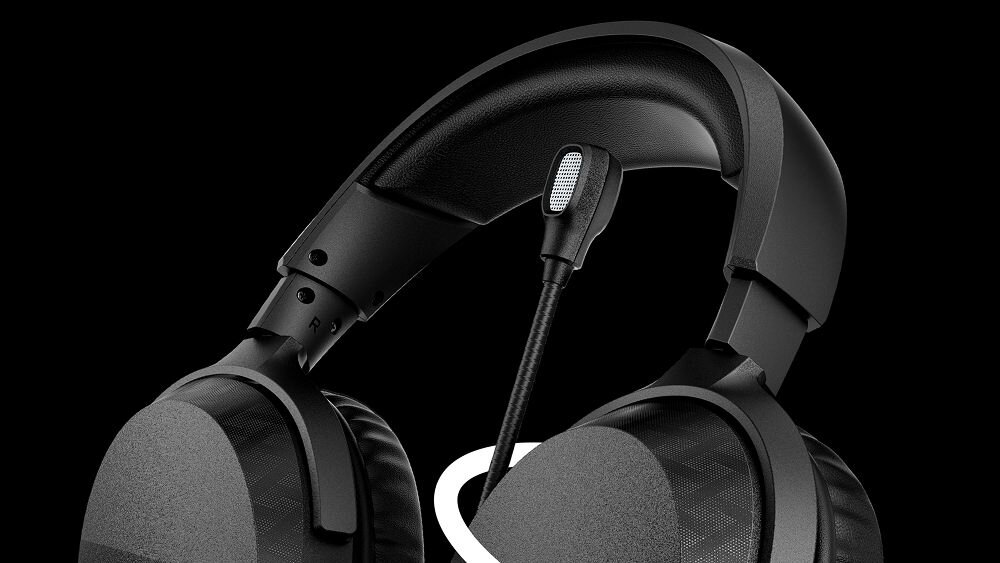 Słuchawki HYPERX Cloud Stinger 3 Wireless Xbox z regulowanym pałąkiem i obracanymi o 90 stopni nausznikami, słuchawki na czarnym tle