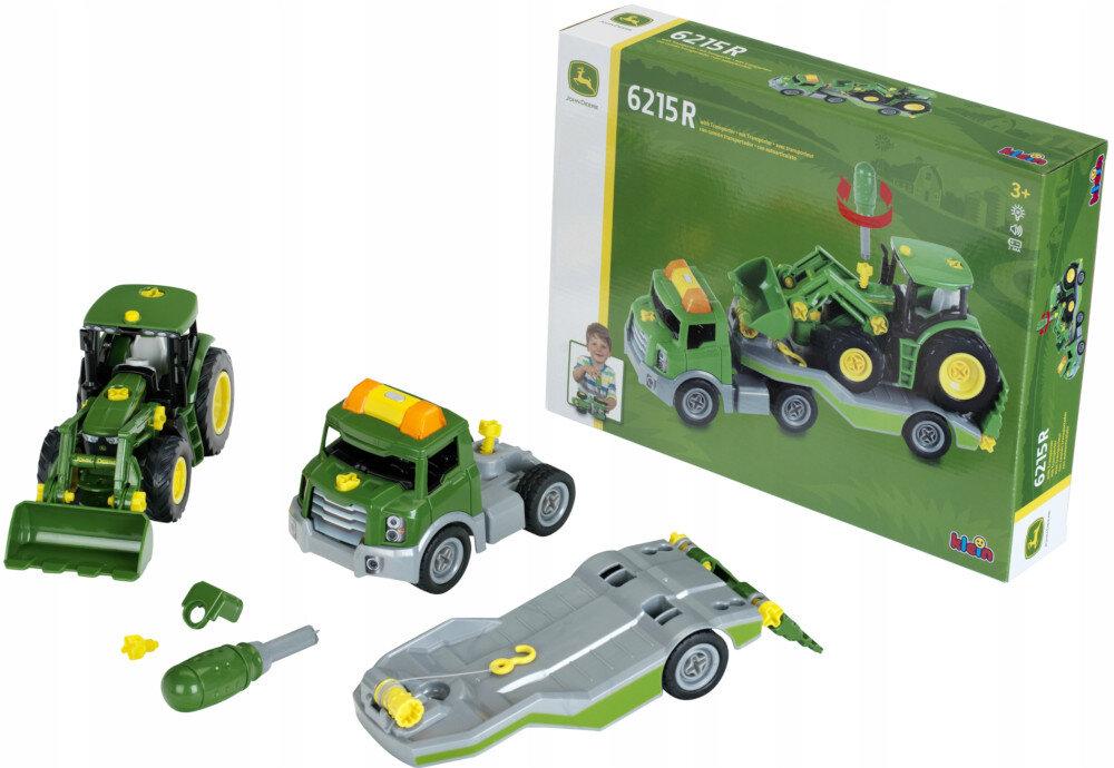 Traktor KLEIN John Deere 3908 elementy zawartosc