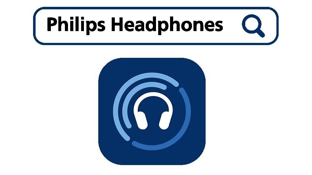 Słuchawki nauszne PHILIPS TAH6000BK ANC, aplikacja Philips Headphones, korektor EQ, Dynamic Bass, ANC, ikona aplikacji na białym tle