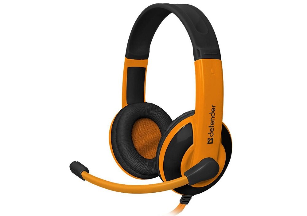 Słuchawki DEFENDER Warhead G-120 Czarno-pomarańczowy - wspaniałe wfekty dźwiękowe wysokiej jakości membrany 40mm