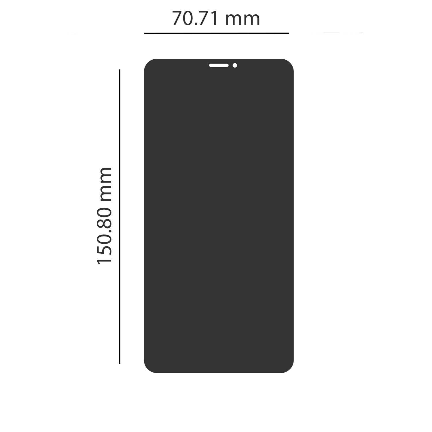 Obraz przedstawia prostokątny kształt o wymiarach 65.14 mm na 137.85 mm, przypominający ekran telefonu.