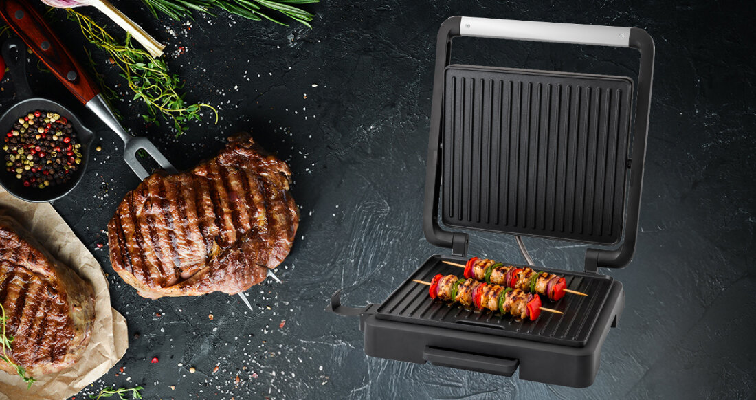 Grill elektryczny HYUNDAI GR190 zdjęcie lifestyle Strefa grillowania