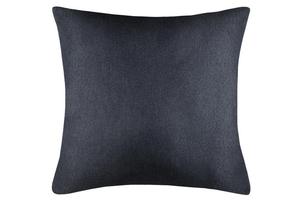 Poduszka dekoracyjna w kolorze antracytowym, wykonana z poliestru, o wymiarach 50 x 50 cm.