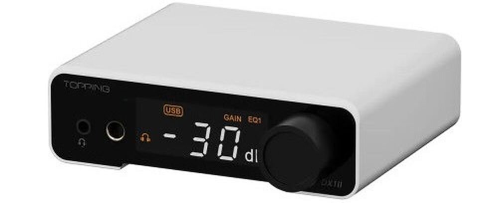 TOPPING DX1 II wzmacniacz gamingowy PEQ kroki przeładowanie gniazdo 3,5 mm TRRS mikrofon 192 kHz 24-bit, urządzenie na białym tle