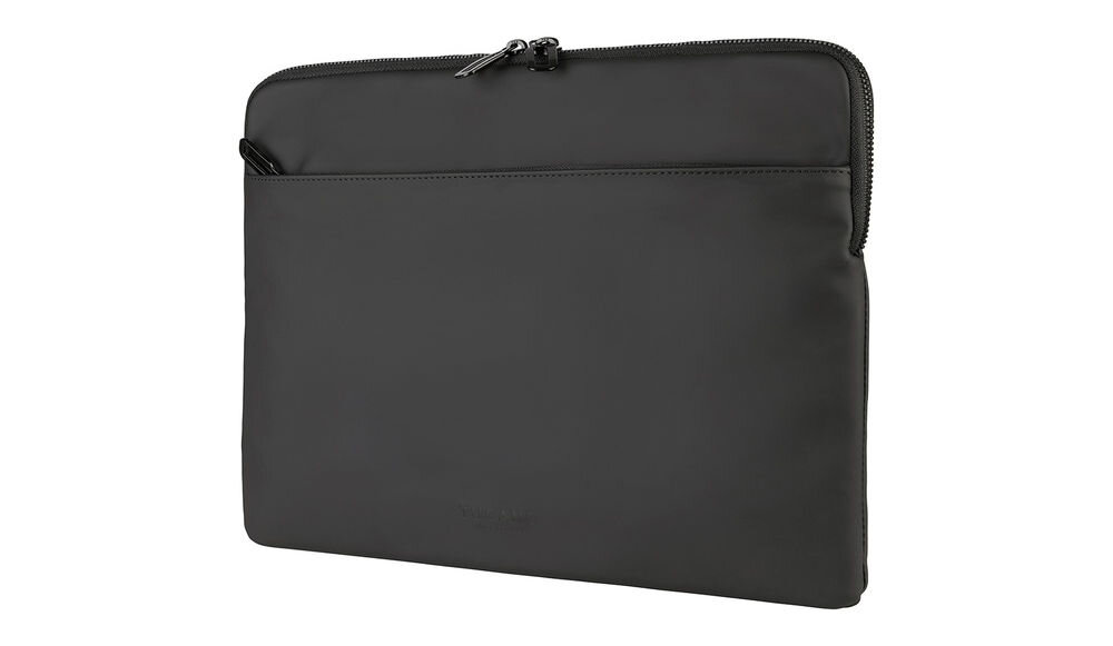 Tucano Gommo Sleeve kieszeń przednia na akcesoria double-pull zip czarny pokrowiec na laptopa do torby plecaka walizki