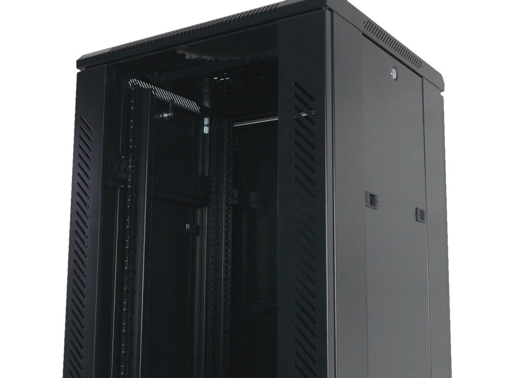 Szafa RACK LANBERG 19 37U FF01-6837-12B Czarny zapakowanie montaż elementy transport opakowanie kółka hamulec mobilność