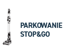 Ikona przedstawiająca odkurzacz z napisem \'PARKOWANIE STOP&GO\'.