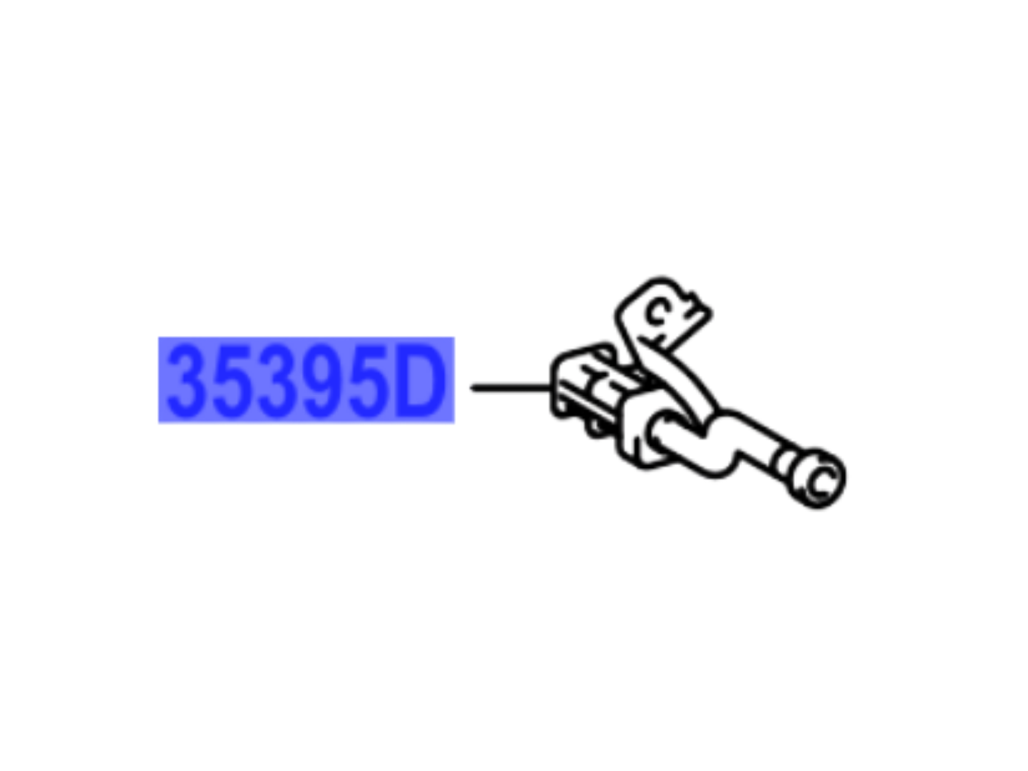 Ilustracja przedstawia schematyczny rysunek części mechanicznej z oznaczeniem \'35395D\' w kolorze niebieskim.