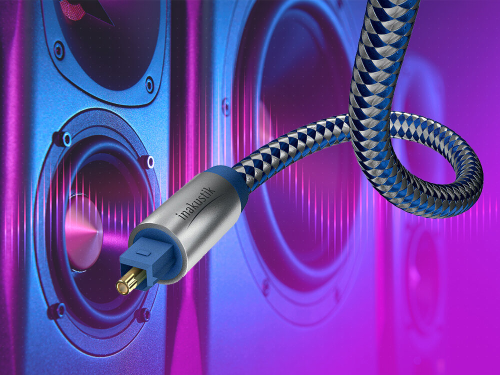 Kabel optyczny Toslink - Toslink IN-AKUSTIK 1 m - Wysoka jakość wykonania