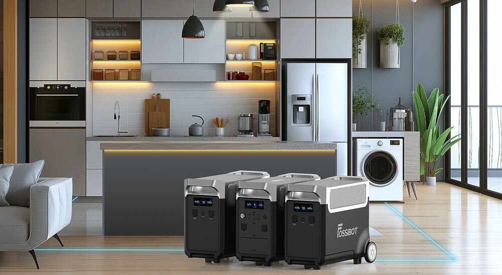 Bateria FOSSIBOT FB3840 3840Wh do F3600 Pro, awaria, dom, niezależność, system, Stacje zasilania zasilające sprzęty w domu.