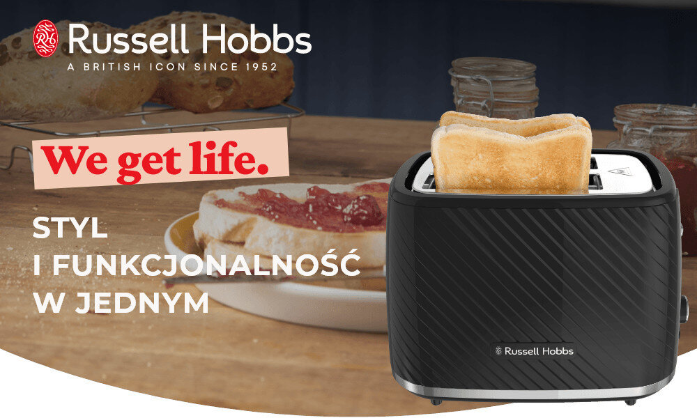 Toster RUSSELL HOBBS Birch 28721-56 Czarny zdjęcie lifestyle Do Twojej kuchni