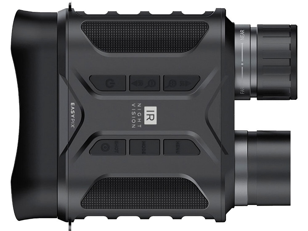 Czarna lornetka noktowizyjna z widocznymi przyciskami i napisami: \'EASYPIX\', \'IR NIGHT VISION\'.