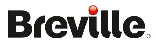 Logo z napisem \'Breville\' z czerwoną kropką nad literą \'i\'.