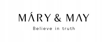 Logo z napisem \'MARY & MAY\' oraz \'Believe in truth\' poniżej.