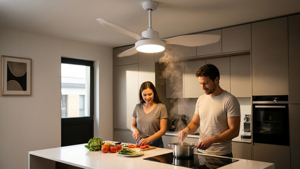 Wentylator EXTRALINK Aero Breeze 47 Smart WiFi zdjęcie lifestyle Komfort powietrza i światła