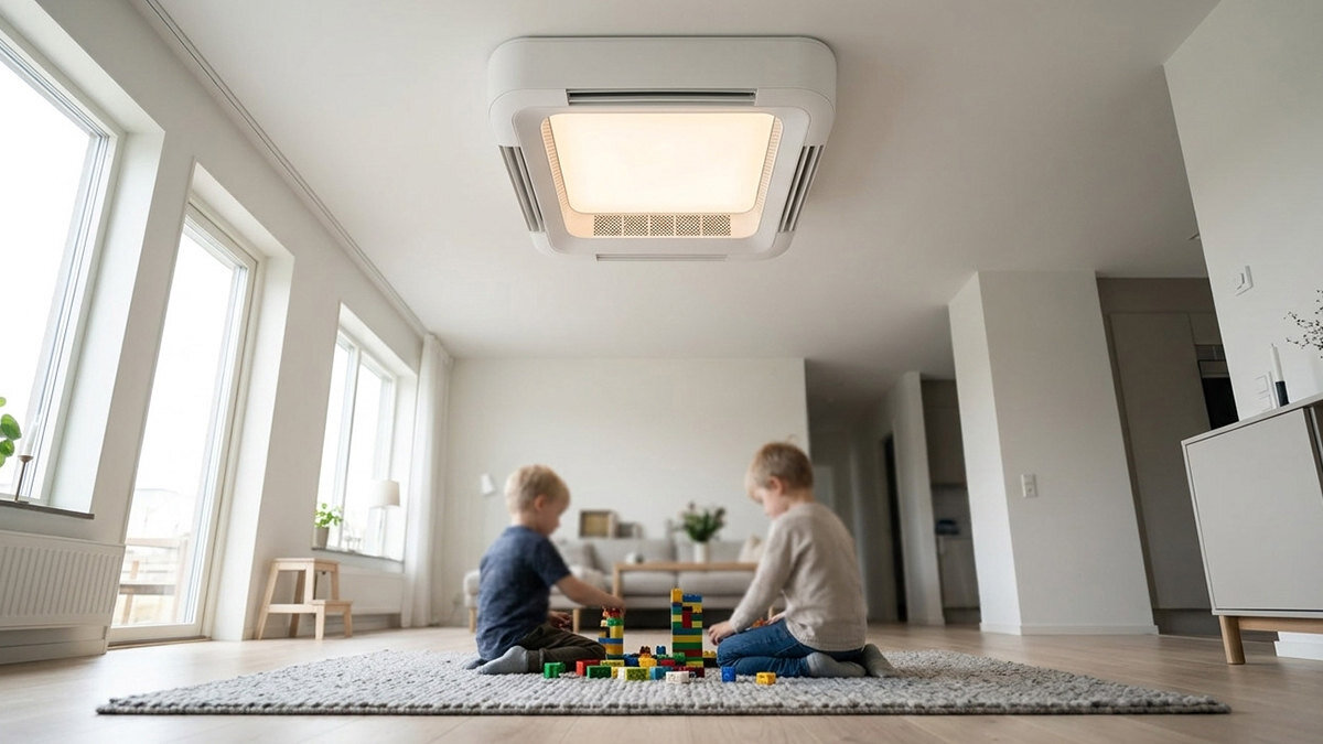 Wentylator EXTRALINK Cube Air 23 Smart WiFi zdjęcie lifestyle Komfort powietrza i światła
